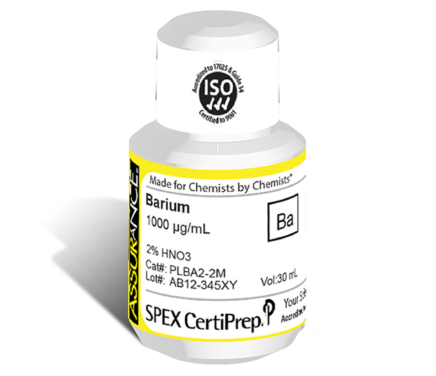 Barium, 1,000 µg/mL, for AA and ICP, 30 mL
