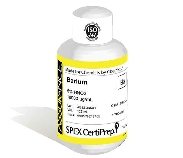 Barium, 10,000 µg/mL, for AA and ICP, 125 mL