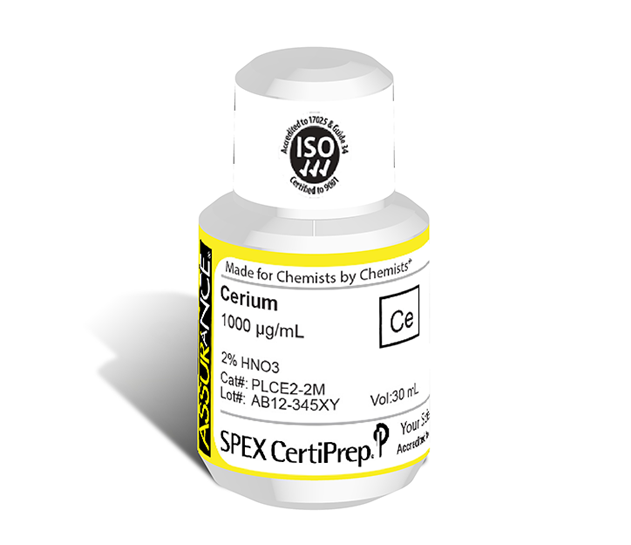 Cerium, 1,000 µg/mL, for AA and ICP, 30 mL
