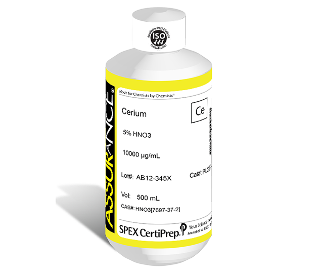 Cerium, 10,000 µg/mL, for AA and ICP, 500 mL