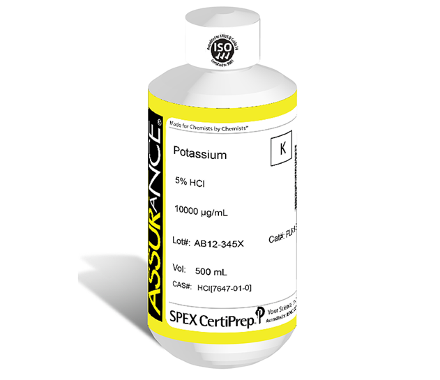 Potassium, 10,000 µg/mL, for AA and ICP, 500 mL