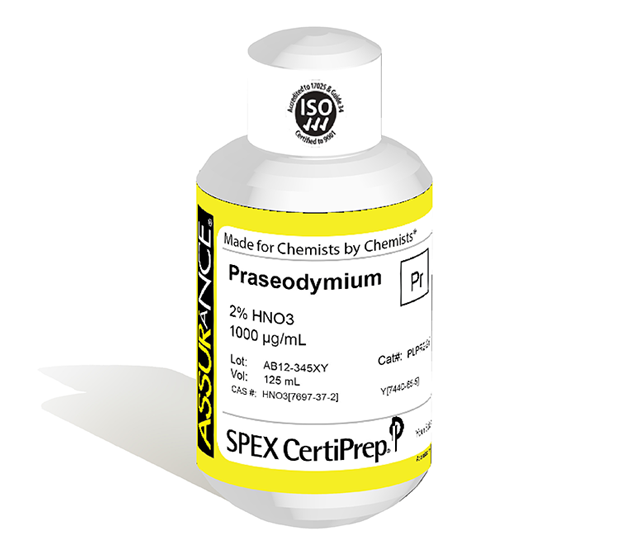 Praseodymium, 1,000 µg/mL, for AA and ICP, 125 mL