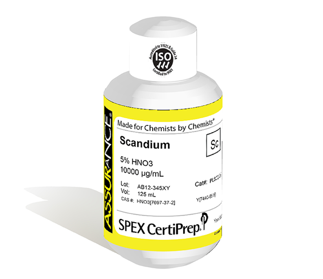 Scandium, 10,000 µg/mL, for AA and ICP, 125 mL