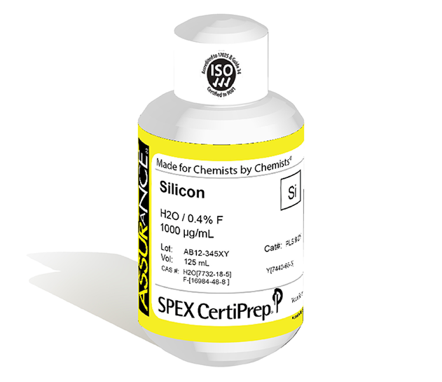 Silicon, 1,000 µg/mL, for AA and ICP, 125 mL