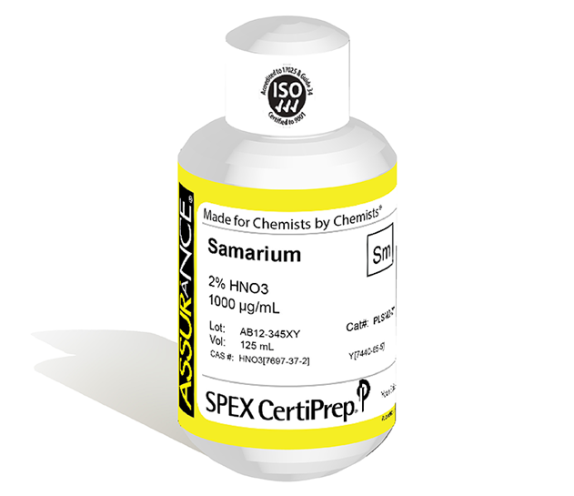 Samarium, 1,000 µg/mL, for AA and ICP, 125 mL