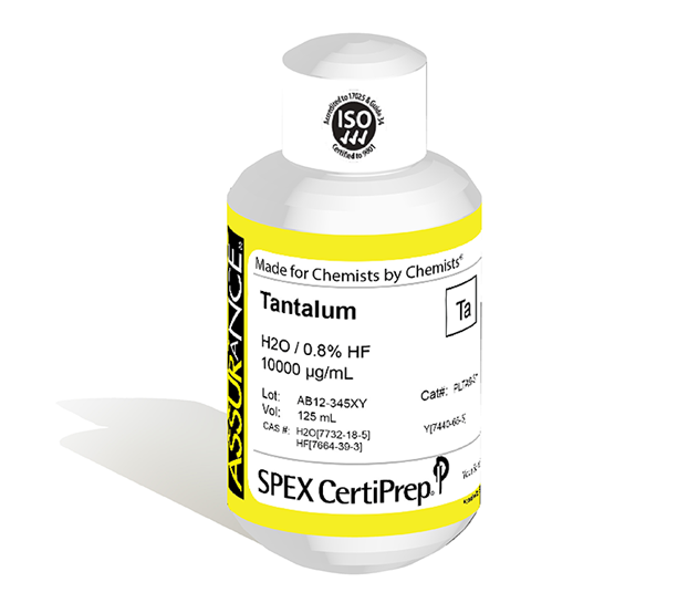 Tantalum, 10,000 µg/mL, for AA and ICP, 125 mL