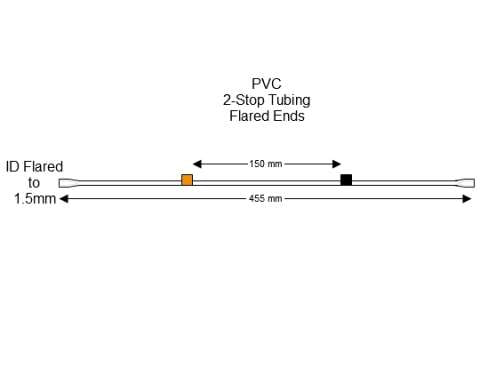 Flared 2-Stop PVC Orange-Black Pump Tubing