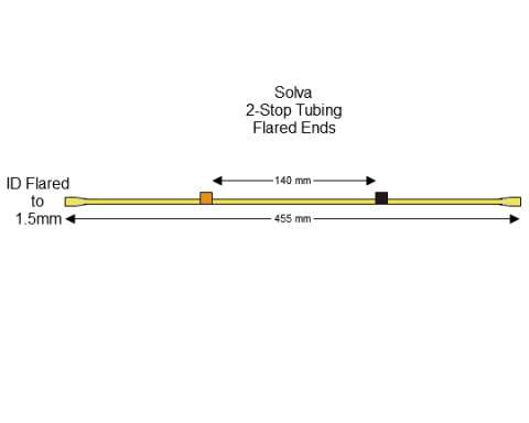 Flared 2-Stop Solva Orange-Black Pump Tubing