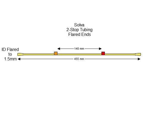 Flared 2-Stop Solva Orange-Red Pump Tubing
