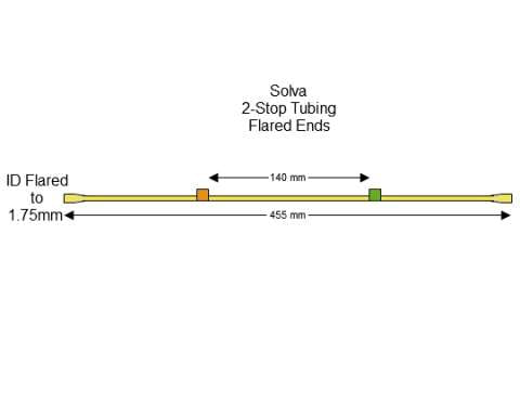 Flared 2-Stop Solva Orange-Green Pump Tubing