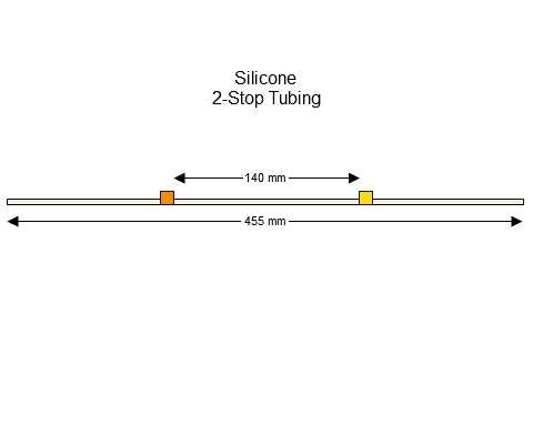 2-Stop Silicone Orange-Yellow Pump Tubing