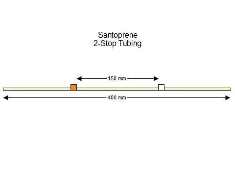 2-stop Santoprene Orange-White Pump Tubing