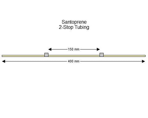 2-stop Santoprene Grey-Grey Pump Tubing