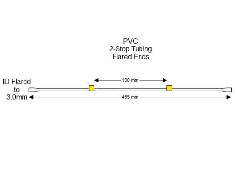 Flared 2-Stop PVC Yellow-Yellow Pump Tubing