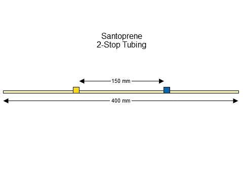 2-stop Santoprene Yellow-Blue Pump Tubing