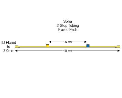 Flared 2-Stop Solva Yellow-Blue Pump Tubing