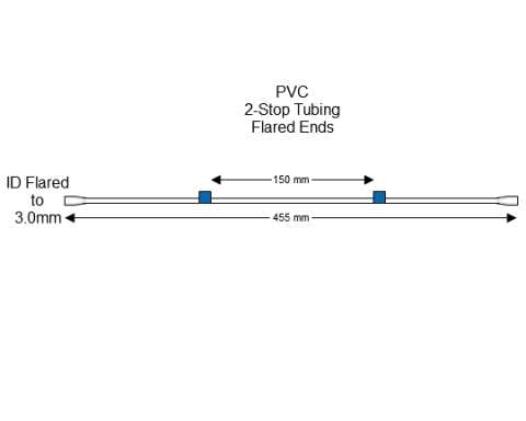 Flared 2-Stop PVC Blue-Blue Pump Tubing