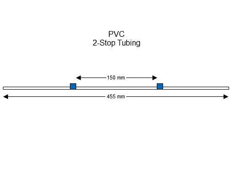 2-stop PVC Blue-Blue Pump Tubing