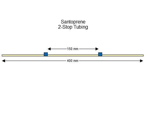 2-stop Santoprene Blue-Blue Pump Tubing