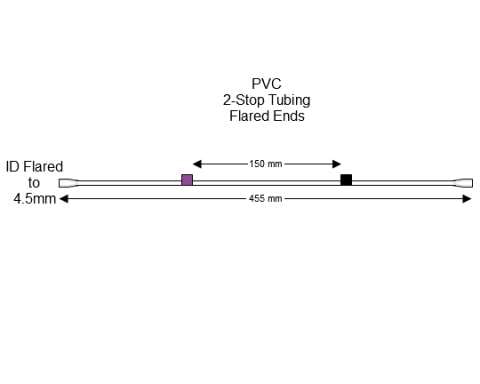 Flared 2-Stop PVC Purple-Black Pump Tubing