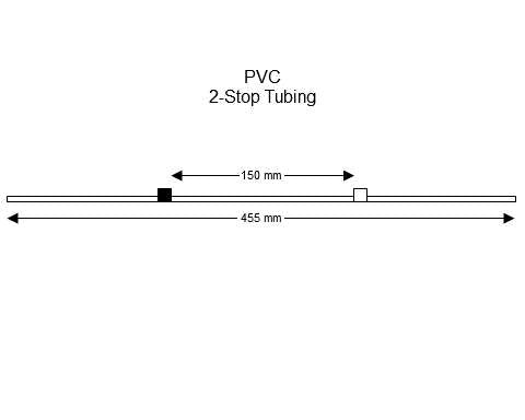 2-stop PVC Black-White Pump Tubing
