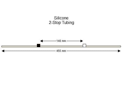 2-Stop Silicone Black-White Pump Tubing