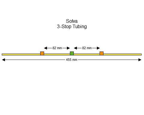 3-stop Solva Orange-Green Pump Tubing