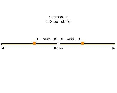 3-stop Santoprene Orange-White Pump Tubing