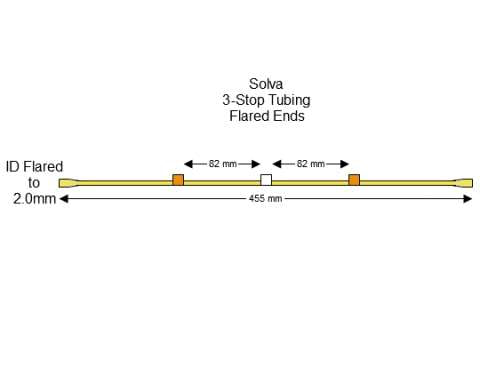 Flared 3-stop Solva Orange-White Pump Tubing