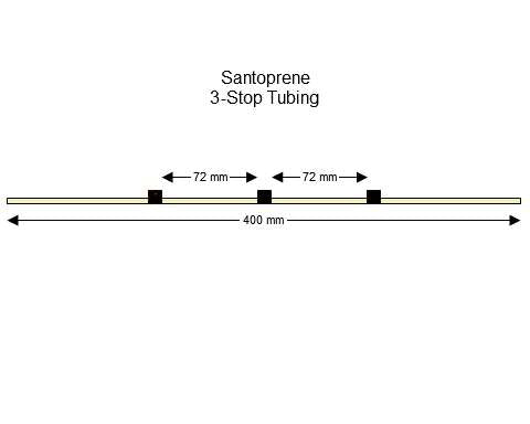 3-stop Santoprene Black-Black Pump Tubing