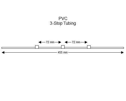 3-stop PVC White-White Pump Tubing