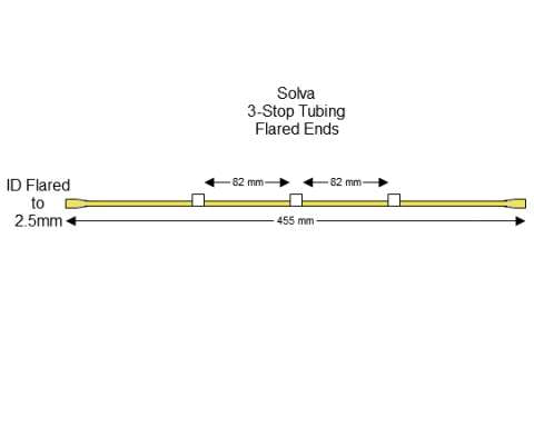 Flared 3-stop Solva White-White Pump Tubing