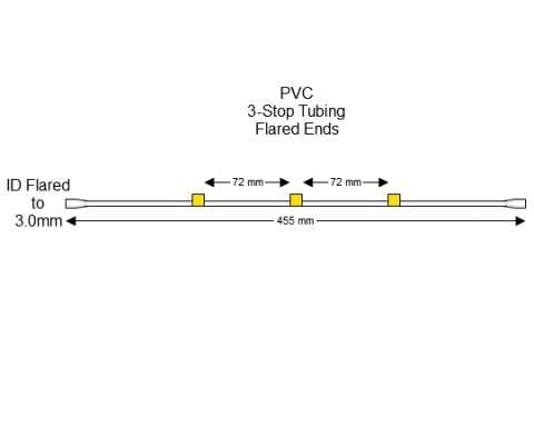 Flared 3-stop PVC Yellow-Yellow Pump Tubing