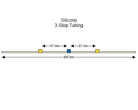 3-Stop Silicone Yellow-Blue Pump Tubing