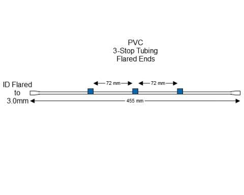Flared 3-Stop PVC Blue-Blue Pump Tubing