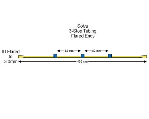 Flared 3-Stop Solva Blue-Blue Pump Tubing