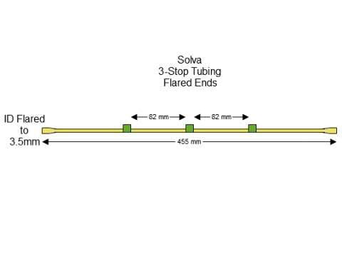 Flared 3-stop Solva Green-Green Pump Tubing