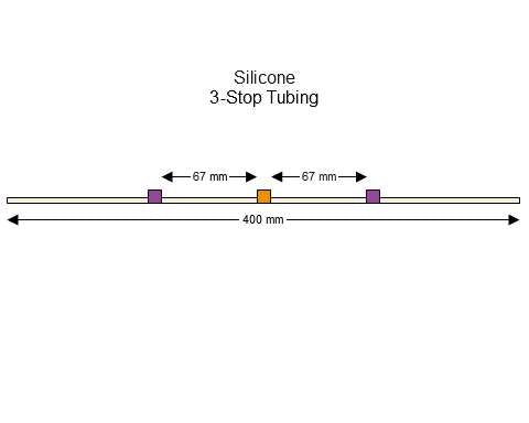 3-Stop Silicone Purple-Orange Pump Tubing
