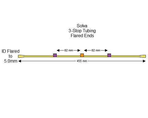 Flared 3-Stop Solva Purple-Orange Pump Tubing