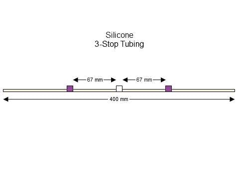 3-Stop Silicone Purple-White Pump Tubing