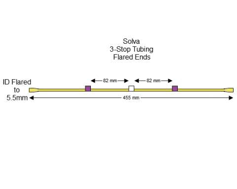 Flared 3-Stop Solva Purple-White Pump Tubing