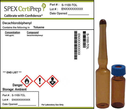 Decachlorobiphenyl, 1,000 &micro;g/mL Organic Standard, 1 mL
