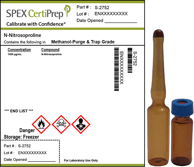 n-Nitrosoproline, 1,000 &micro;g/mL Organic Standard, 1 mL