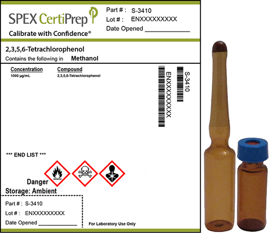 2,3,5,6-Tetrachlorophenol, 1,000 &micro;g/mL Organic Standard, 1 mL