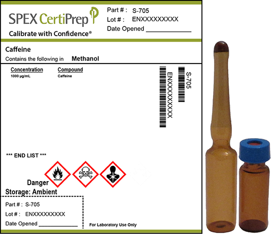 Caffeine, 1,000 &micro;g/mL Organic Standard, 1 mL