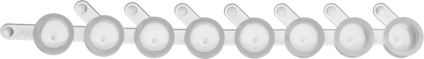 8-well strip sealing caps for PP tube strips (REF 738652)