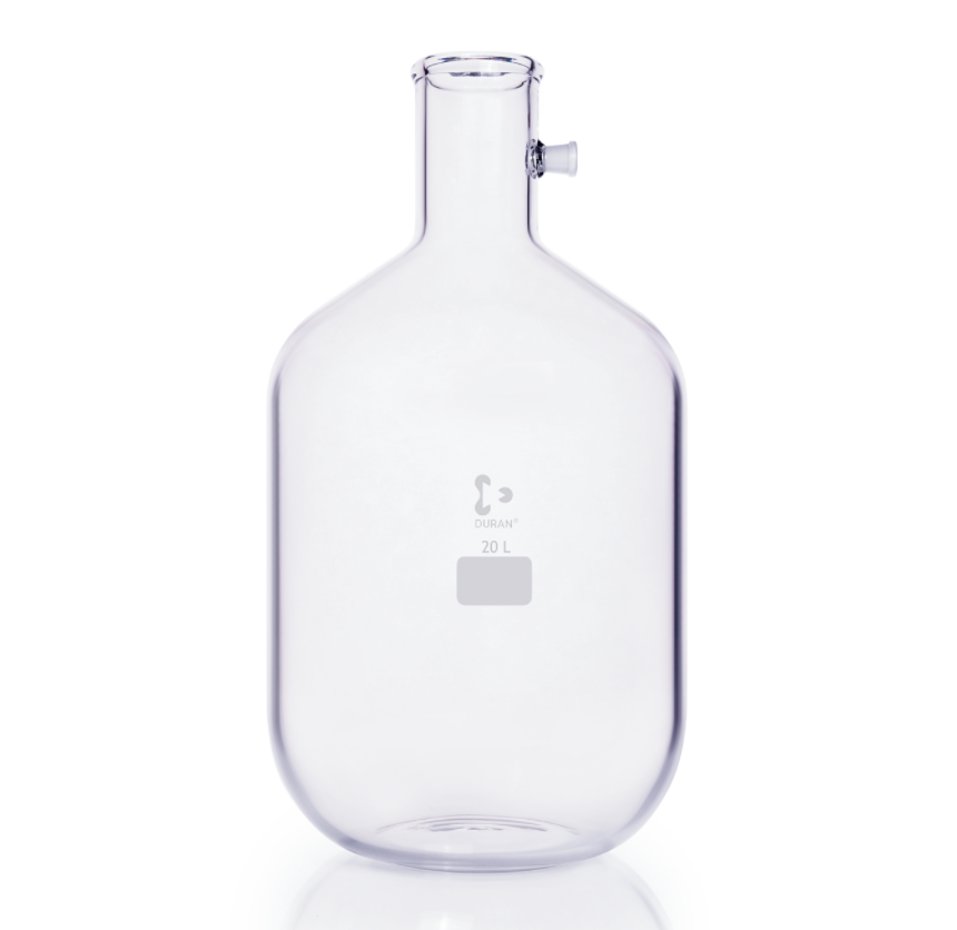 DURAN® Filtering Flask, with side-arm socket, bottle shape, 20000 mL