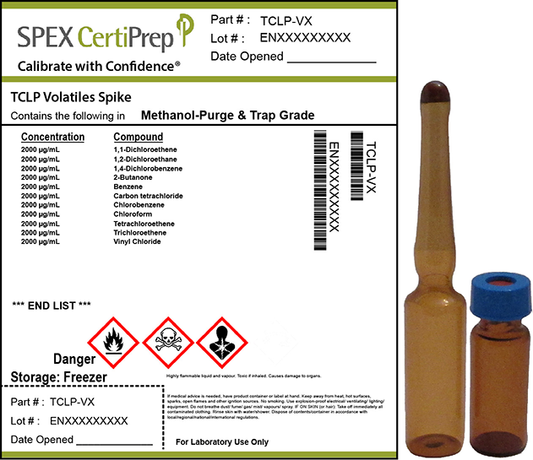 TCLP Volatiles Spike, 2,000 &micro;g/mL