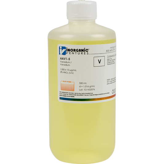1000ug/mL VANADIUM 500mL for AA