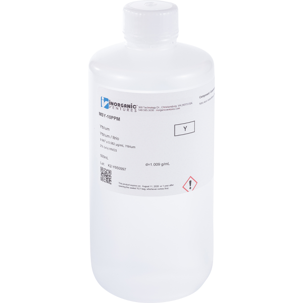 10ug/mL YTTRIUM 500mL